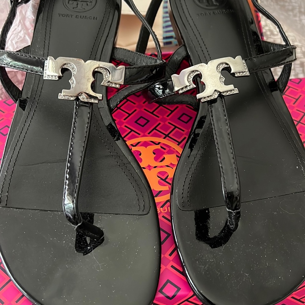 Tory Burch Kieran Flat Sandal-Soft Patent Calf